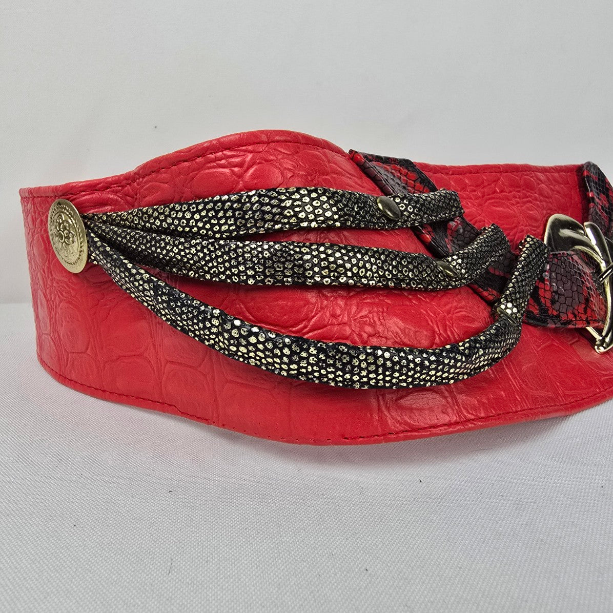 Vintage Red Statement Belt Size S/M