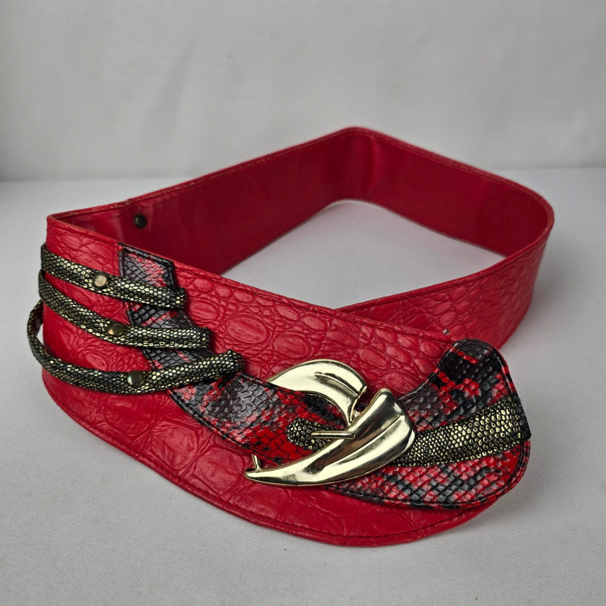 Vintage Red Statement Belt Size S/M