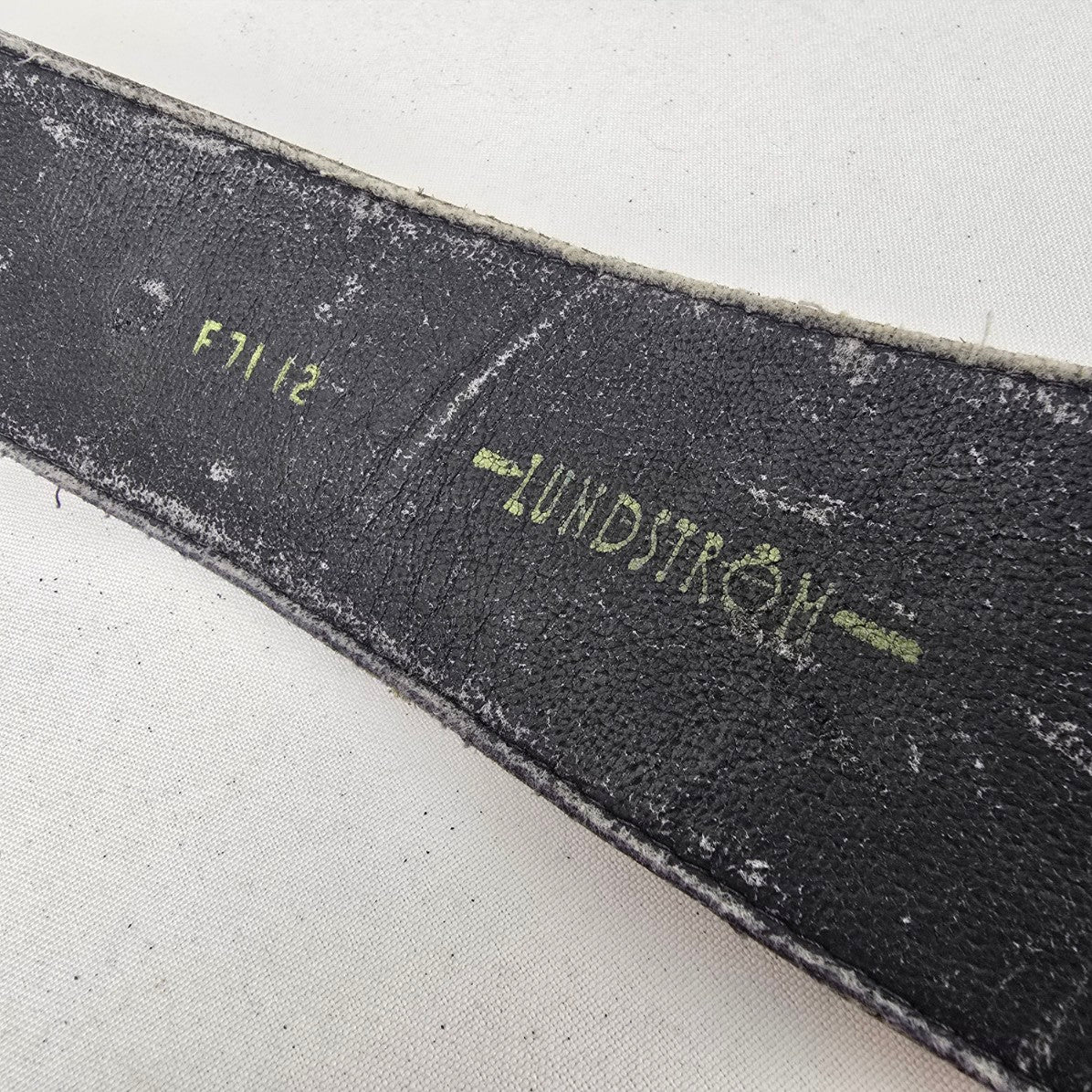 Vintage Lundstrom Green Leather Belt Size S/M