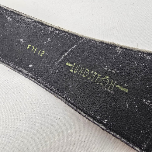 Vintage Lundstrom Green Leather Belt Size S/M