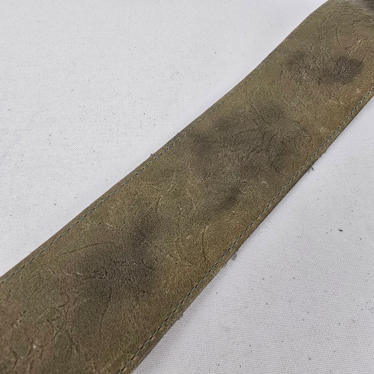 Vintage Lundstrom Green Leather Belt Size S/M