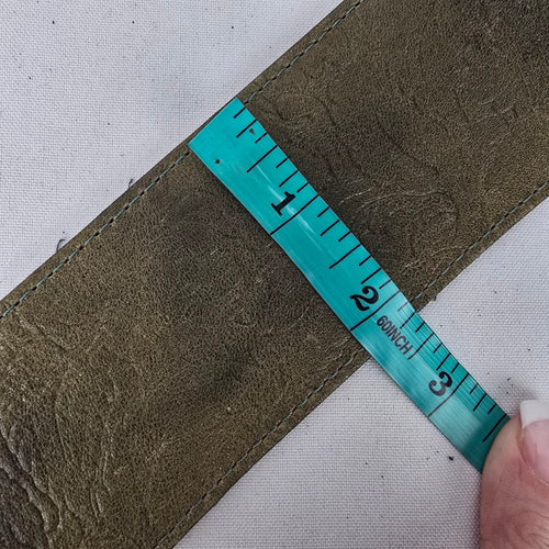 Vintage Lundstrom Green Leather Belt Size S/M