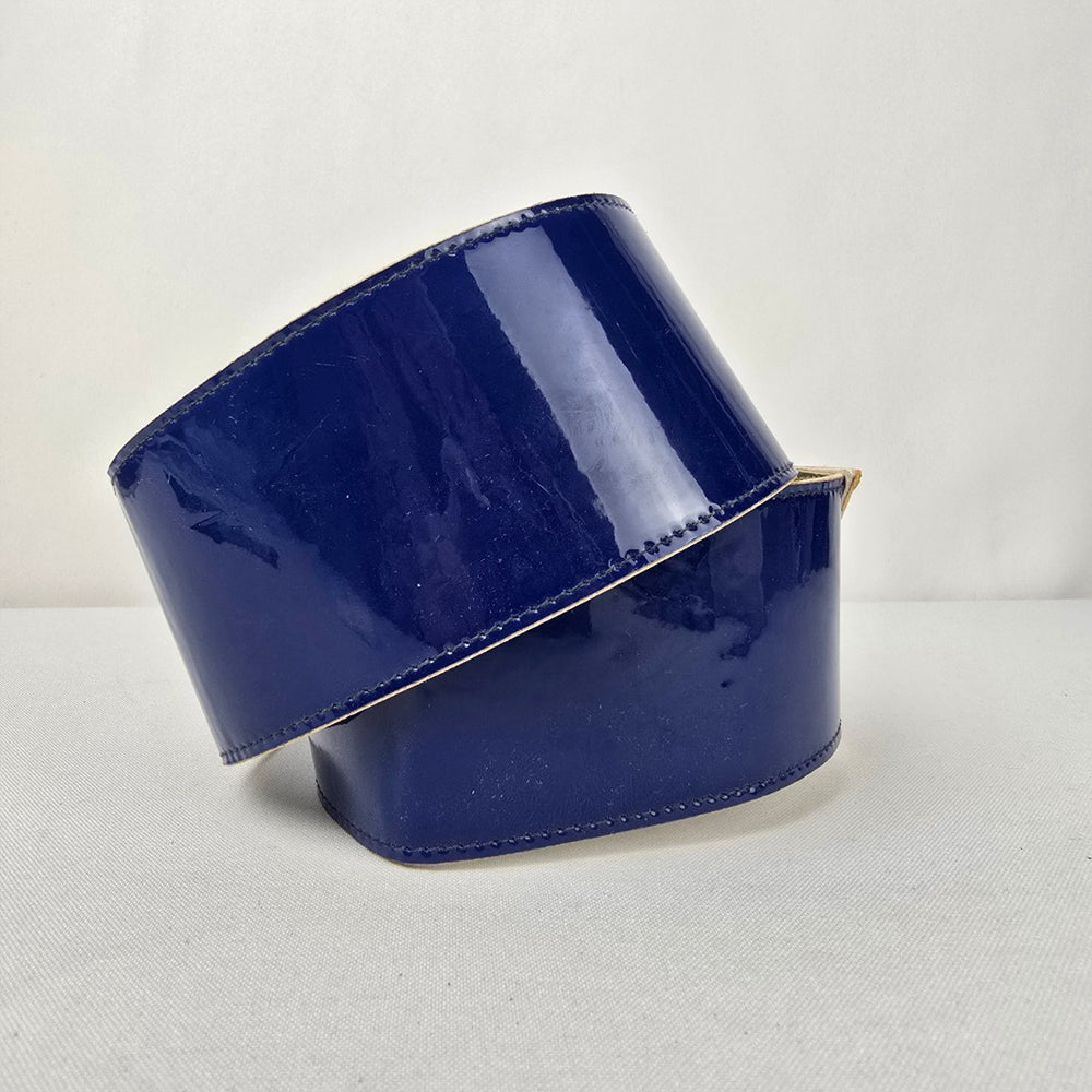 Vintage Emmanuel Blue & White Button Detail Statement Belt Size S/M