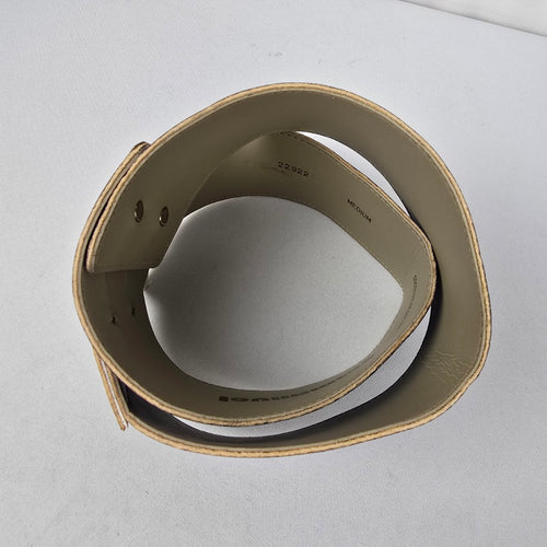 Vintage Emmanuel Blue & White Button Detail Statement Belt Size S/M