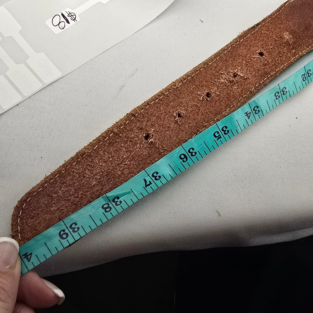 Montana Silversmiths Brown Leather Horsehair Belt Size M/L