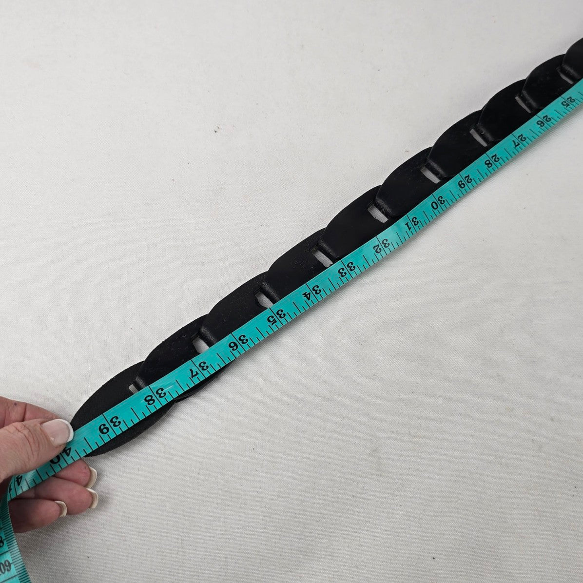 Black Leather Snake Buckle Belt Size M/L