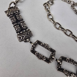 Vintage Silver Chain Link Belt Size M/L