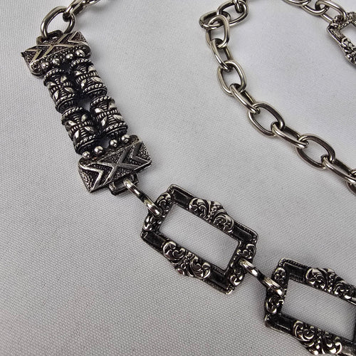 Vintage Silver Chain Link Belt Size M/L