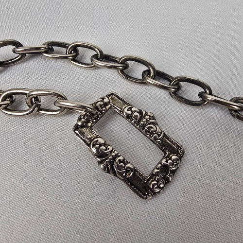Vintage Silver Chain Link Belt Size M/L