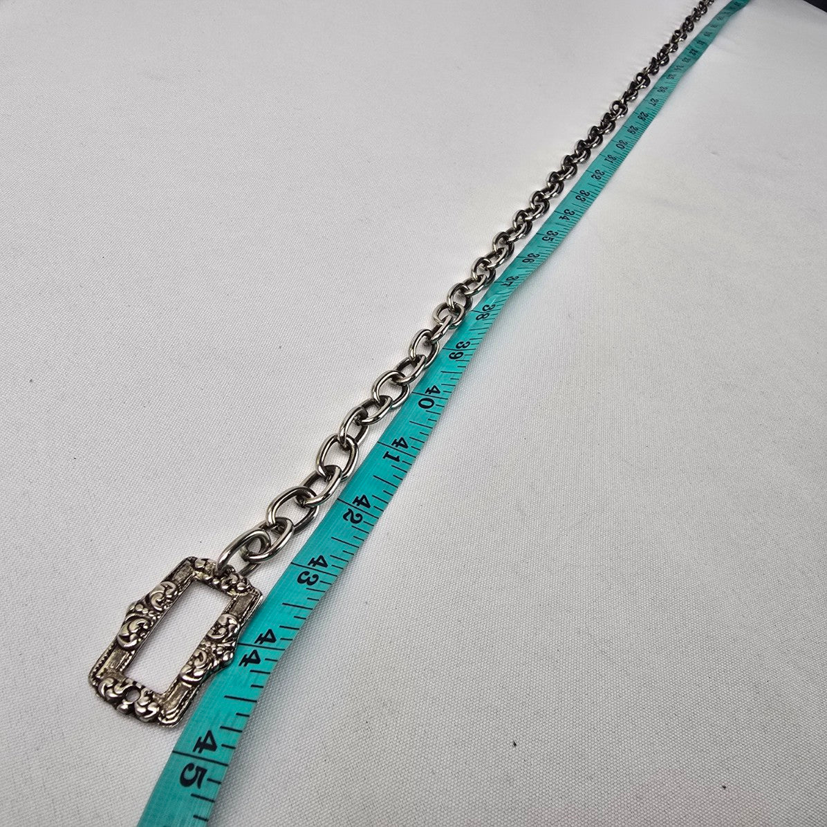 Vintage Silver Chain Link Belt Size M/L