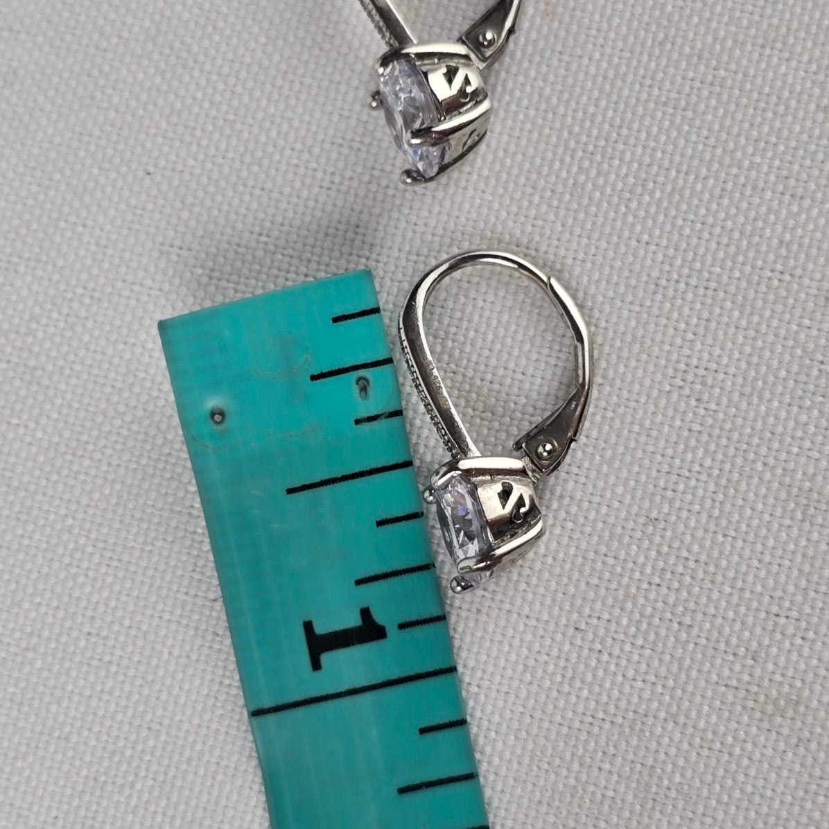 925 Sterling Silver Crystal Delicate Drop Earrings