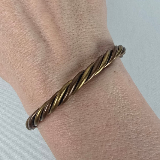 Vintage Twisted Copper Cuff Bracelet