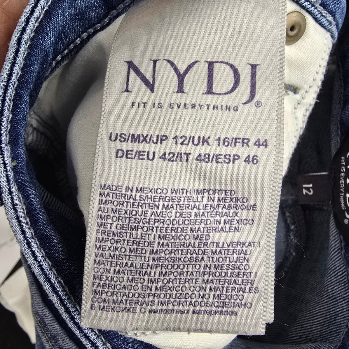 NYDJ AMI Skinny Light Wash Skinny Jeans Size 12