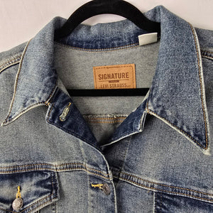 Signature Levi Strauss Light Wash Denim Jacket Size 3XL