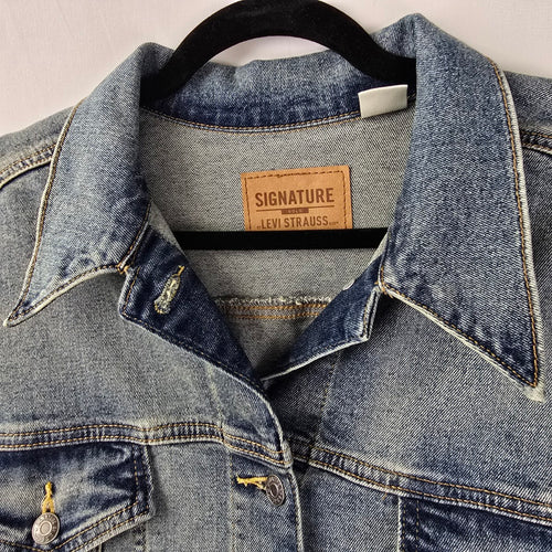 Signature Levi Strauss Light Wash Denim Jacket Size 3XL