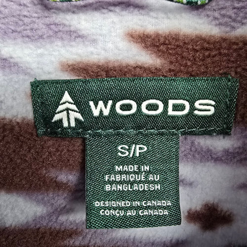 Woods Aztec Brown Thermal 1/4 Zip Sweater Size S