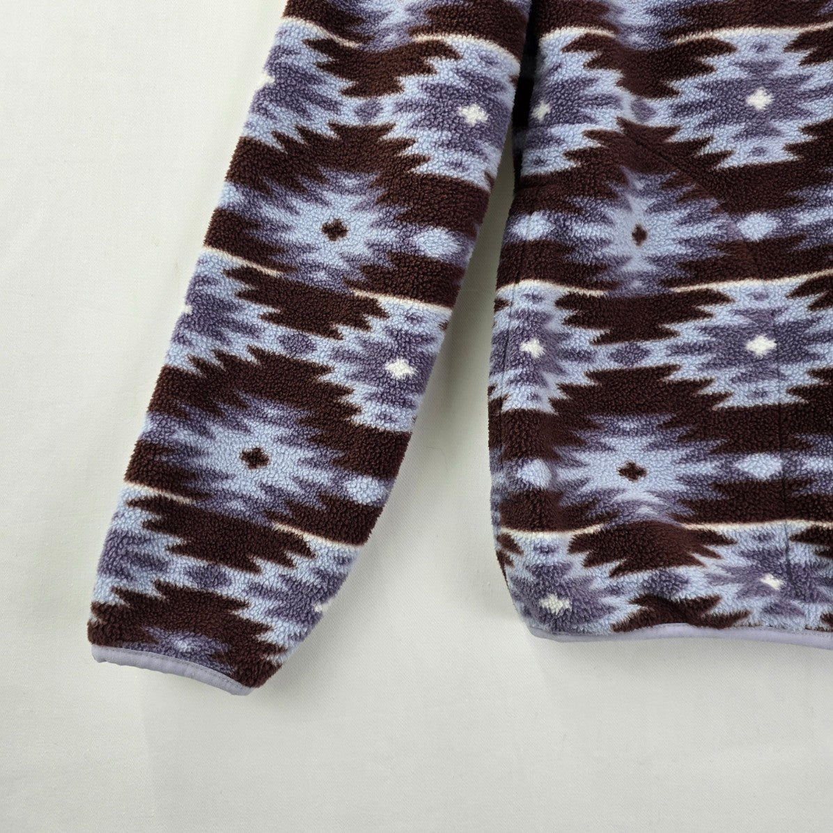 Woods Aztec Brown Thermal 1/4 Zip Sweater Size S