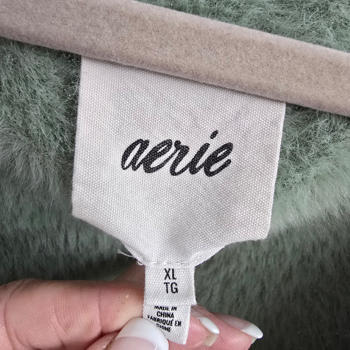 Aerie Green Super Soft Button Up Cardigan Size XL