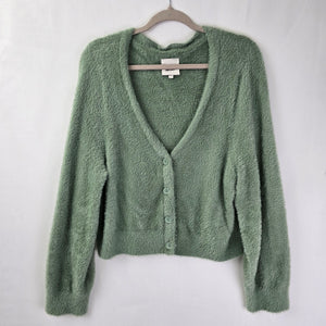 Aerie Green Super Soft Button Up Cardigan Size XL