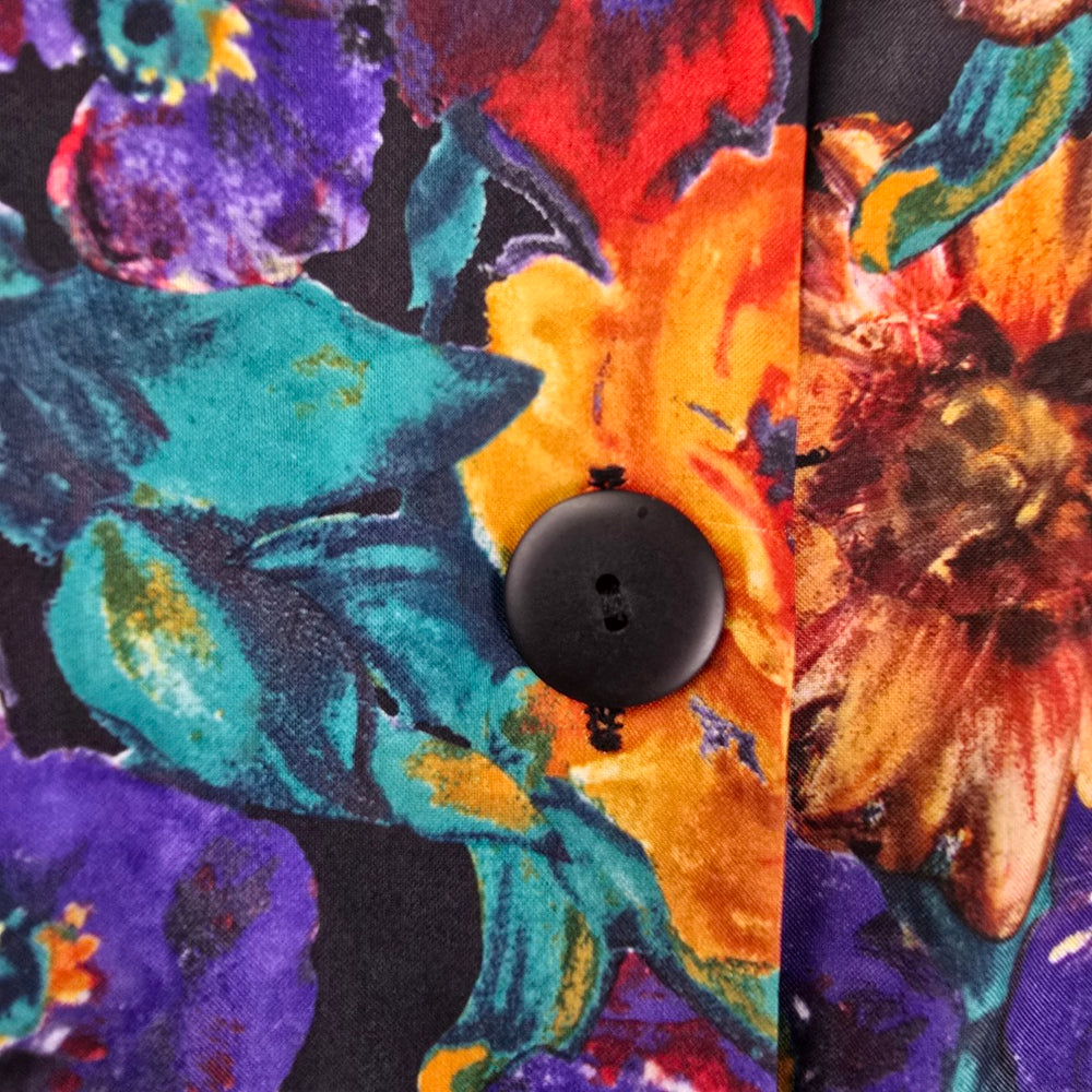 Vintage JMS Red Floral Button Up Jacket Size M/L