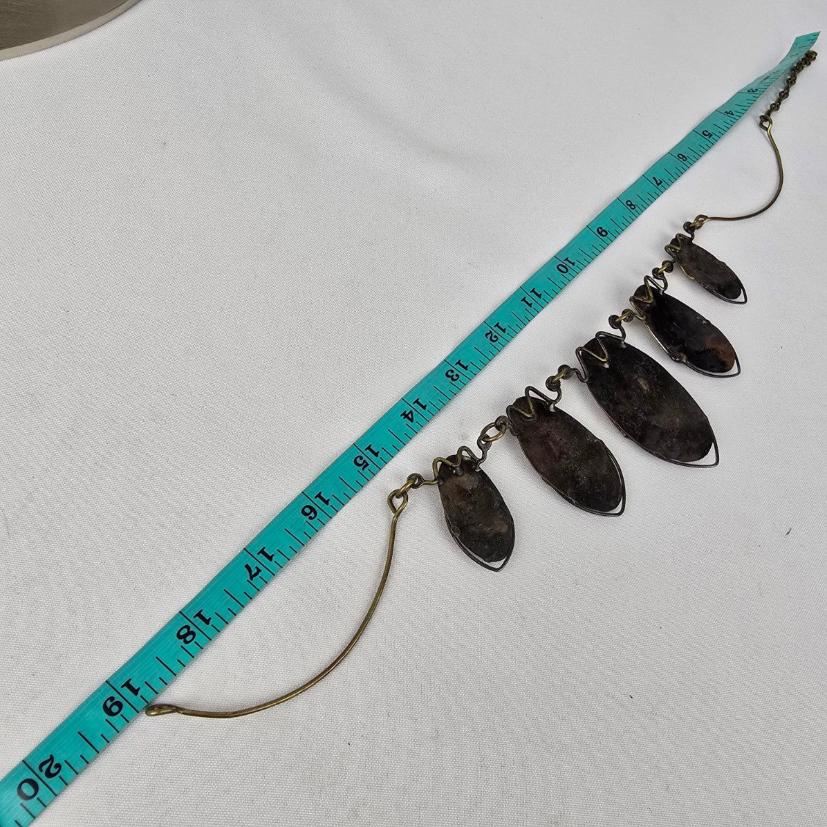 Vintage Metal Brutalist Necklace Handcrafted Necklace