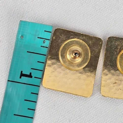 Vintage Cloisonné Enamel Pink Flower Stud Earrings