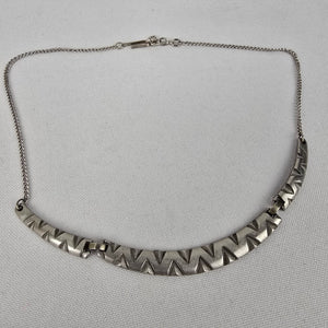 Vintage Silver Tone Collar Necklace