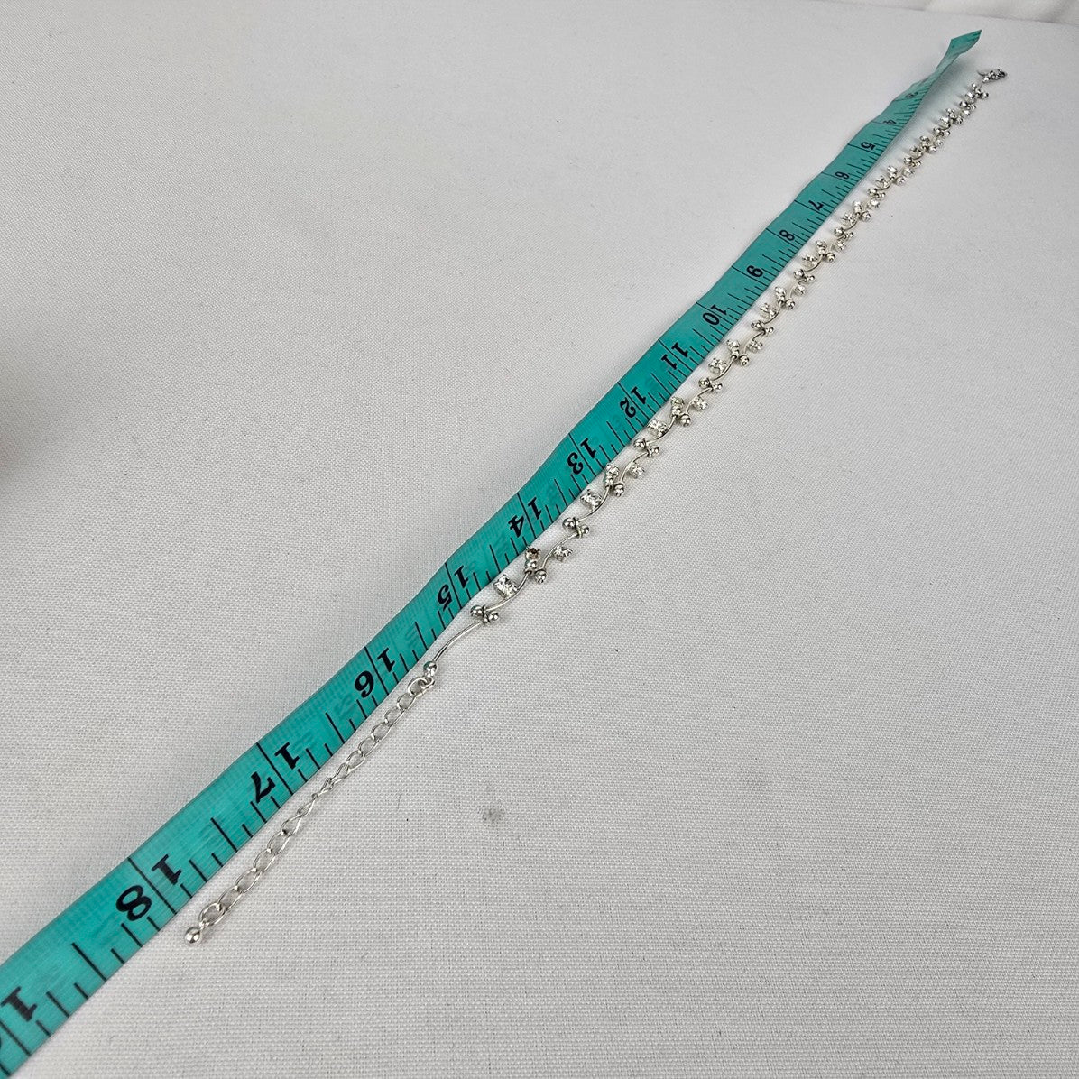 Vintage Monet Silver Floral Rhinestone Collar Necklace