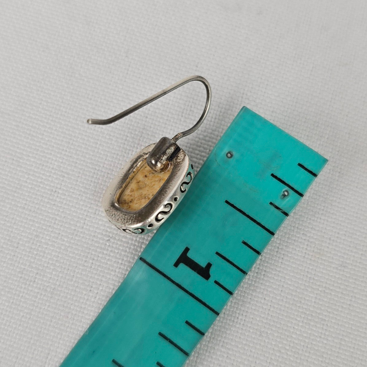 Sterling Silver Jasper Natural Stone Drop Earrings