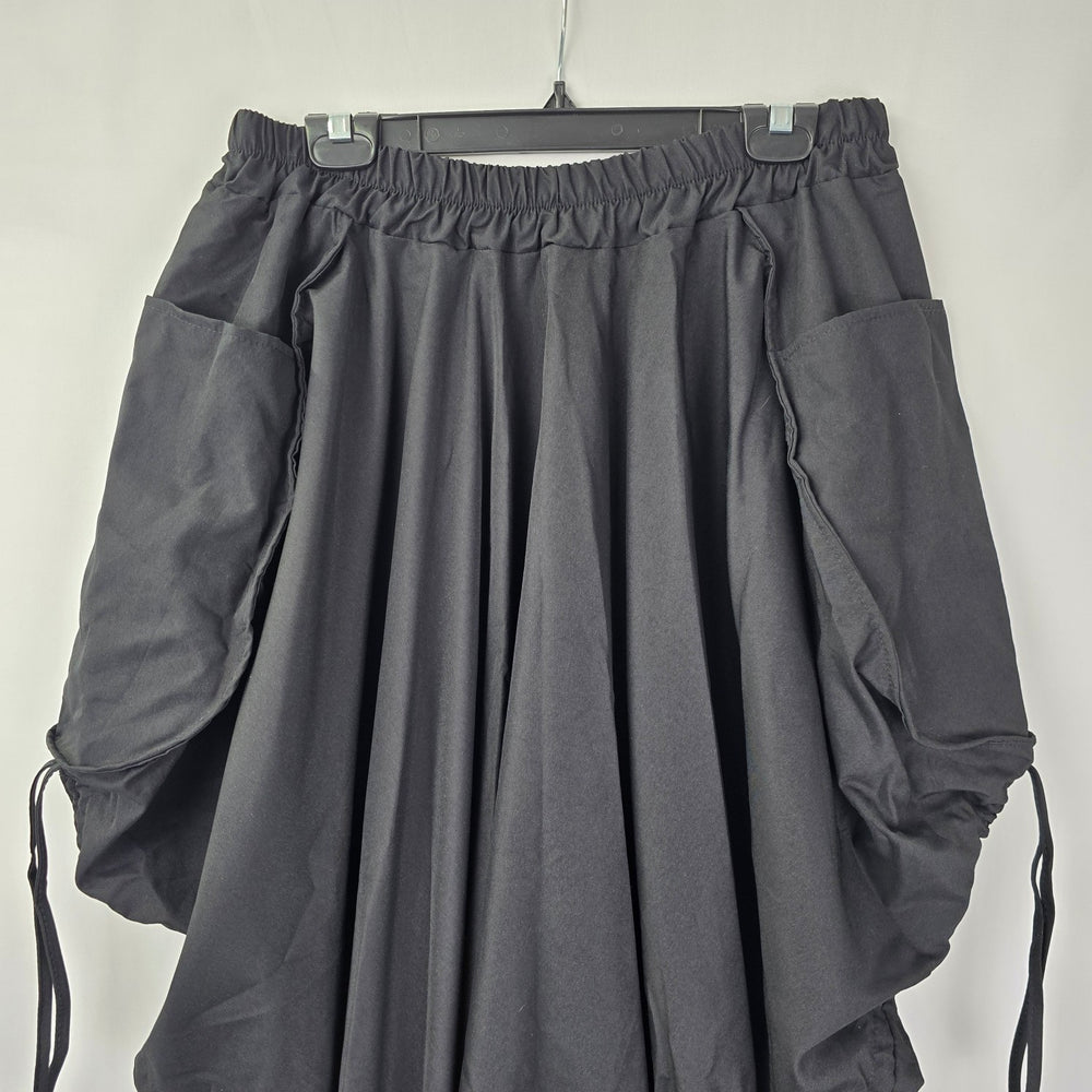 Black Ruched Detail Maxi Skirt Size M/L