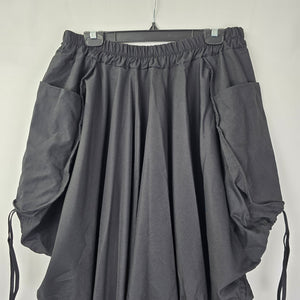 Black Ruched Detail Maxi Skirt Size M/L