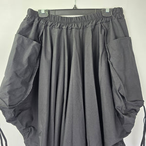 Black Ruched Detail Maxi Skirt Size M/L