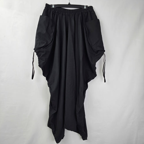 Black Ruched Detail Maxi Skirt Size M/L