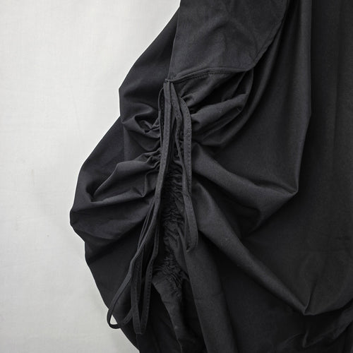 Black Ruched Detail Maxi Skirt Size M/L