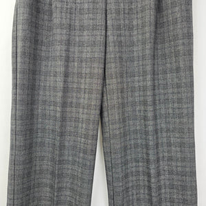 Signature Grey Plaid Wide Leg Trouser Dress Pants Size 8