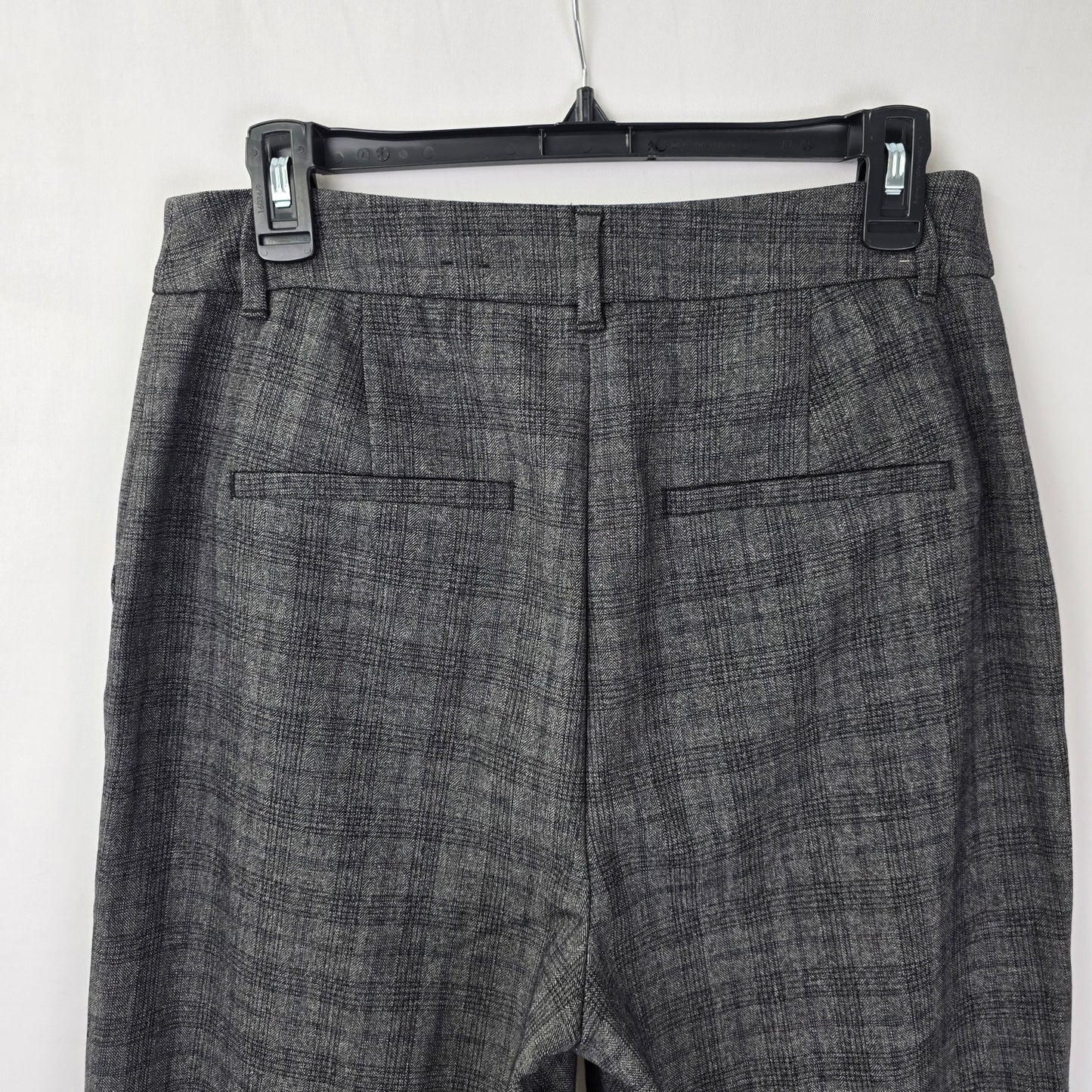 Signature Grey Plaid Wide Leg Trouser Dress Pants Size 8