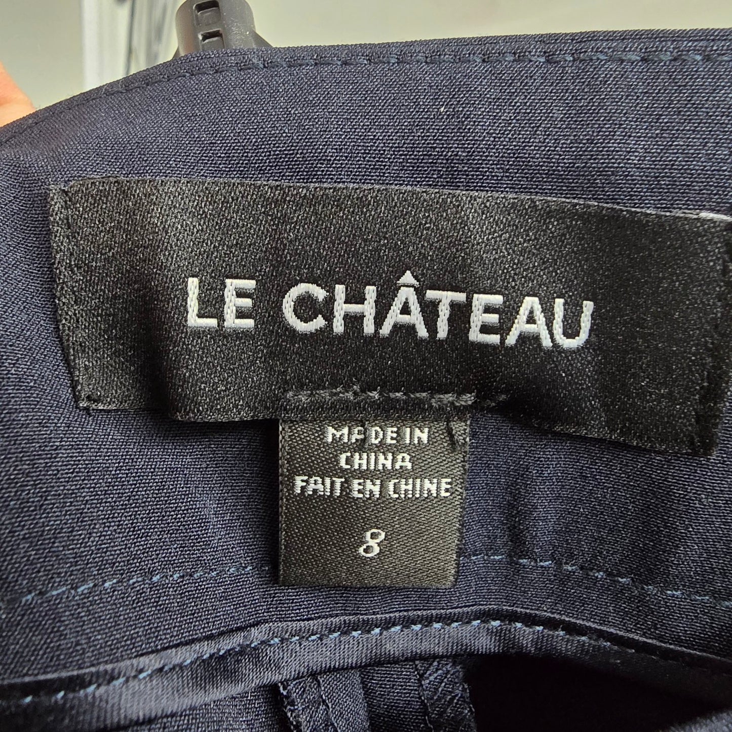 Le Chateau Navy Blue Trouser Straight Leg Dress Pants Size 8