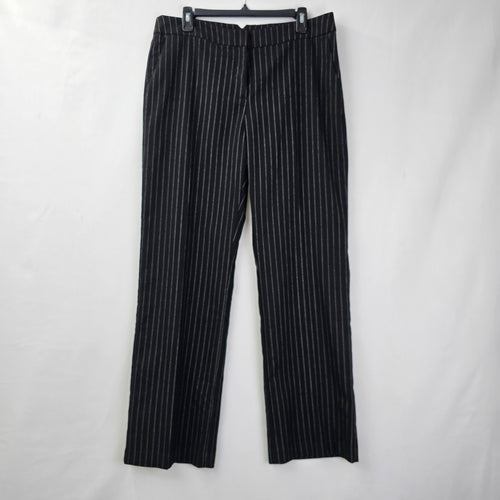 Cleo Black Pin Stripped Trouser Dresser Pants Size 12