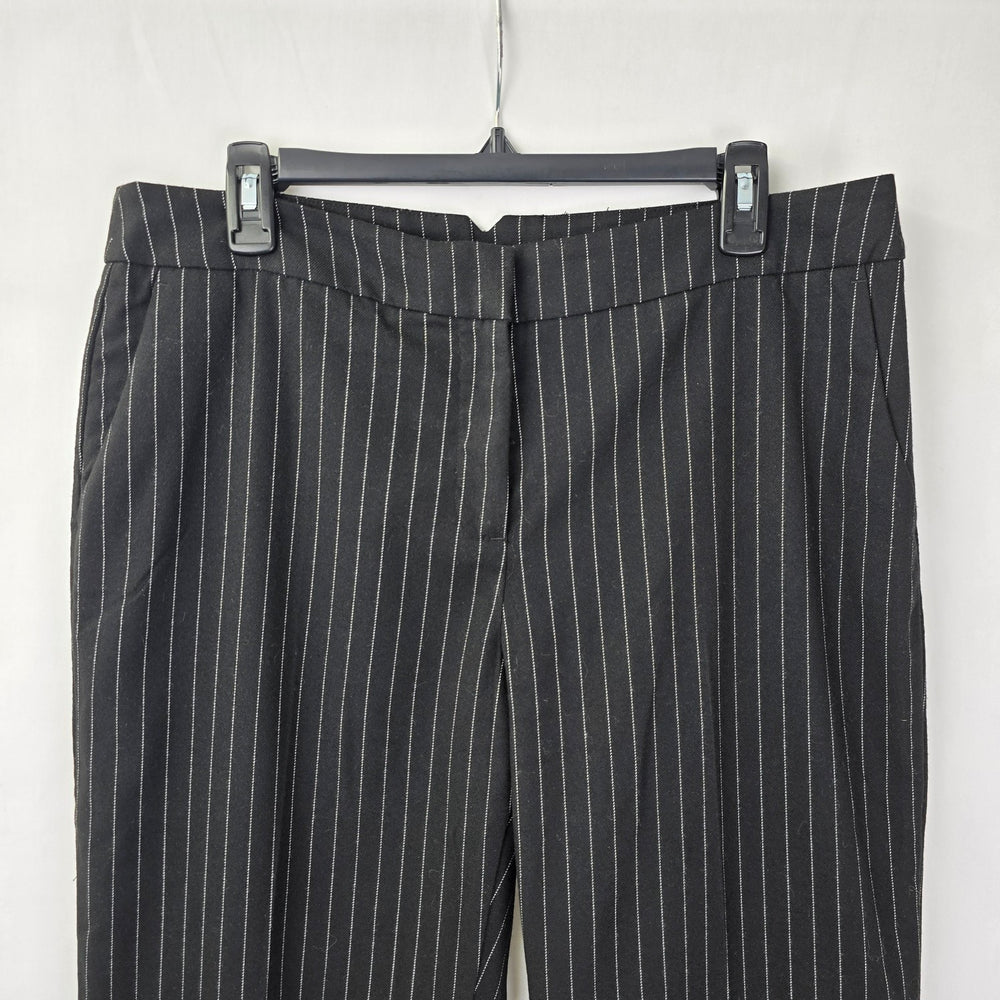 Cleo Black Pin Stripped Trouser Dresser Pants Size 12
