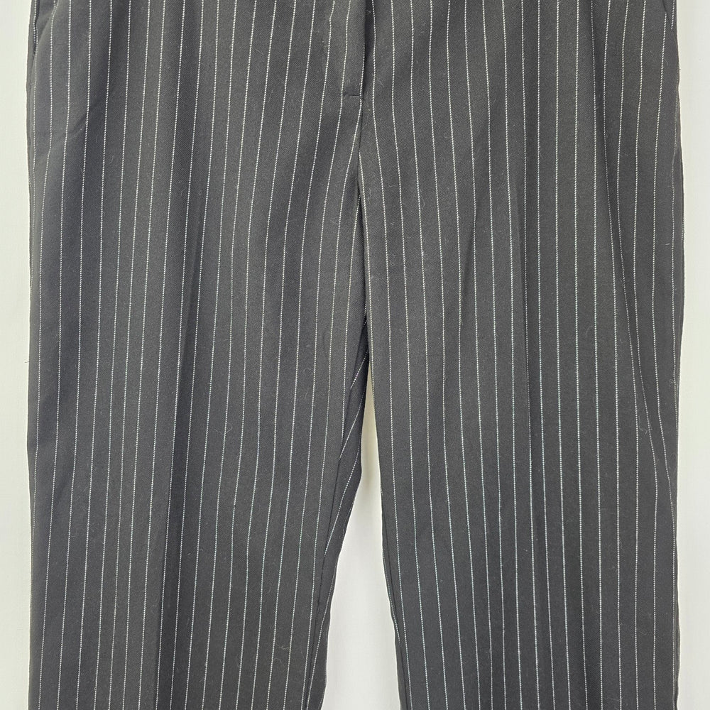 Cleo Black Pin Stripped Trouser Dresser Pants Size 12