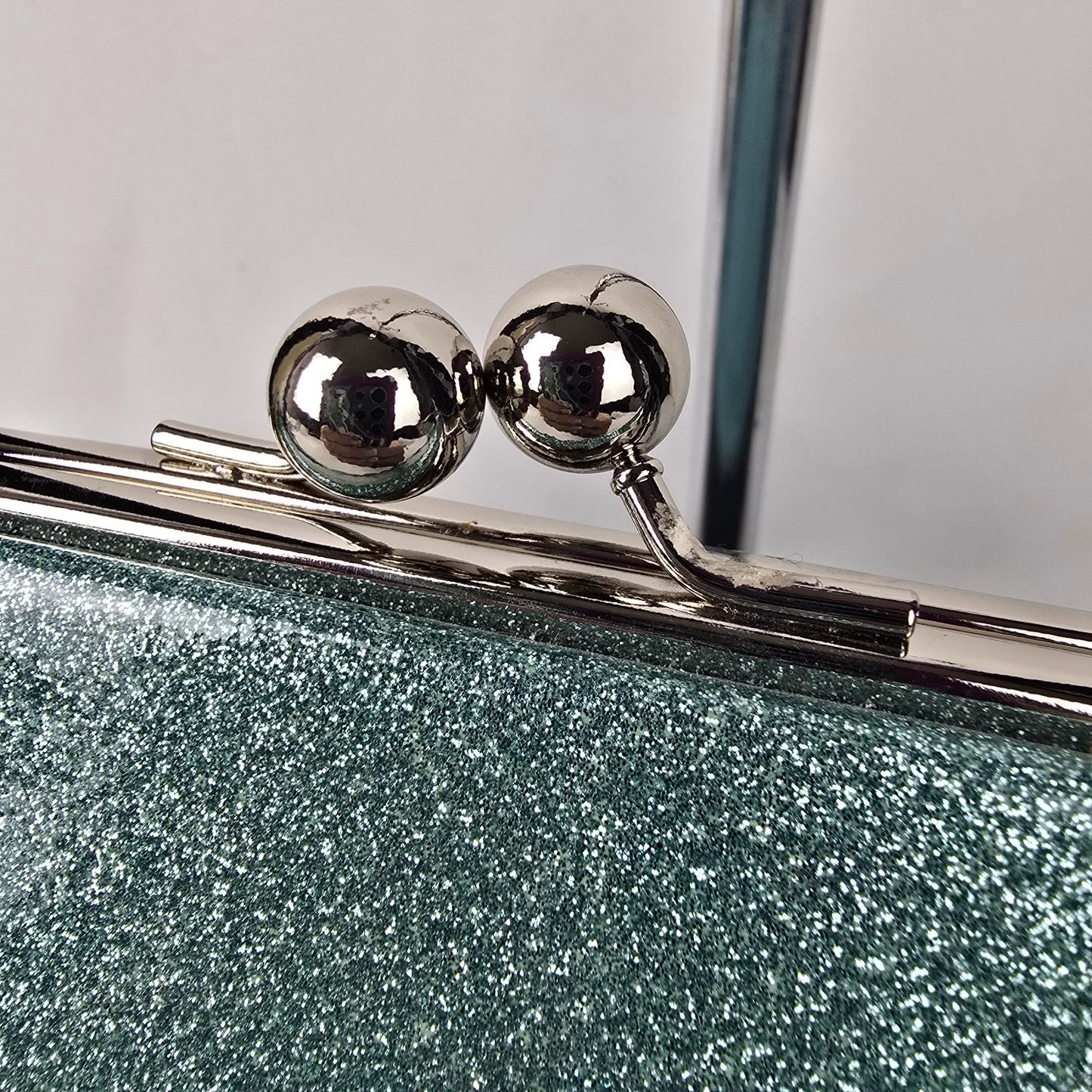 Lux De Ville Blue & Black Kiss Close Purse