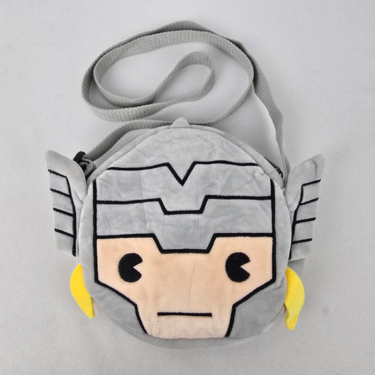 Marvel Avengers Thor Embroidered Plush Gray Purse