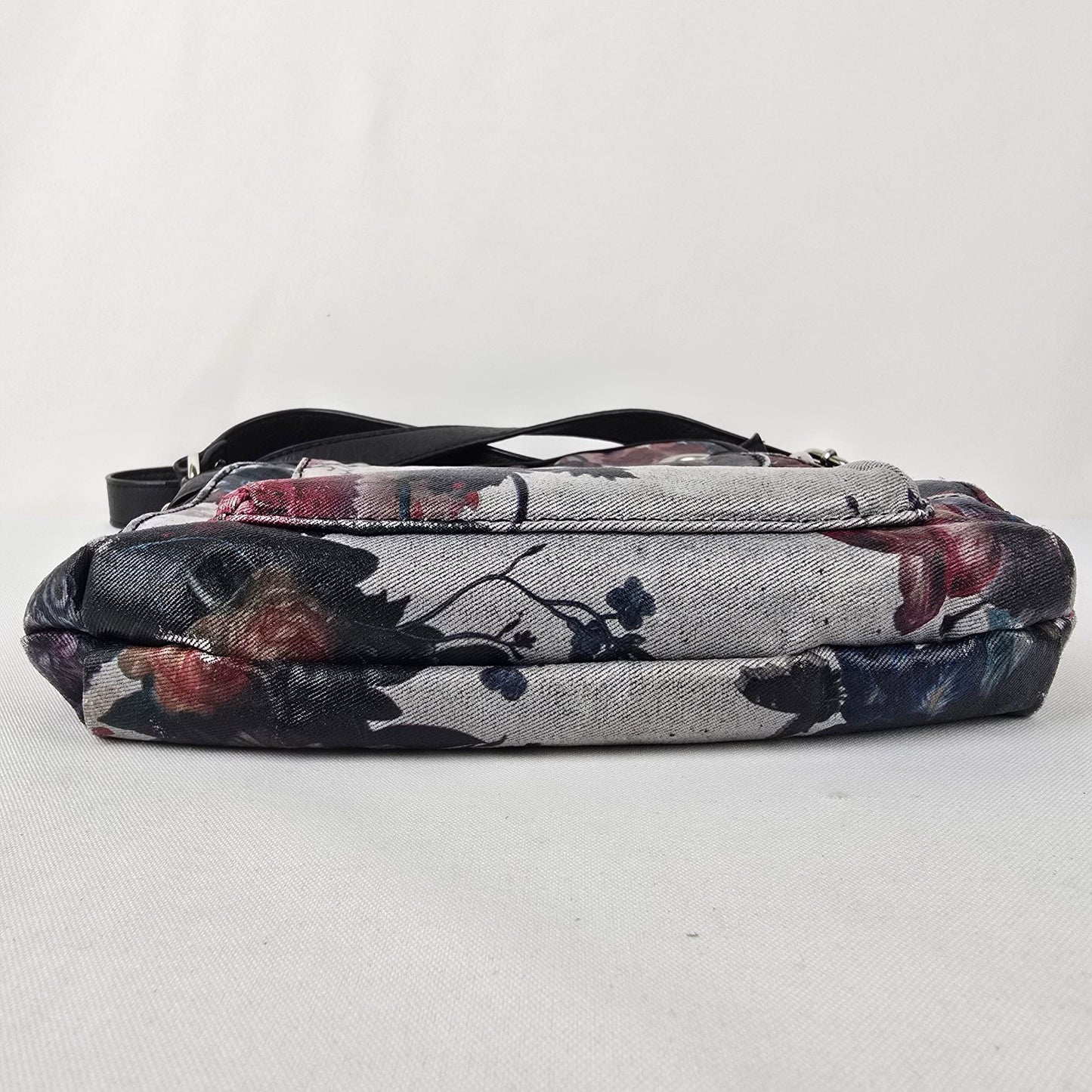 Rosetti Purple Floral Print Crossbody Purse