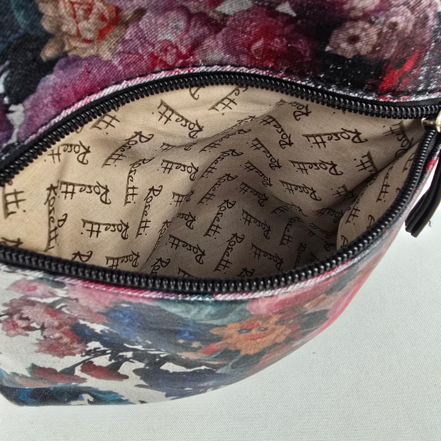 Rosetti Purple Floral Print Crossbody Purse