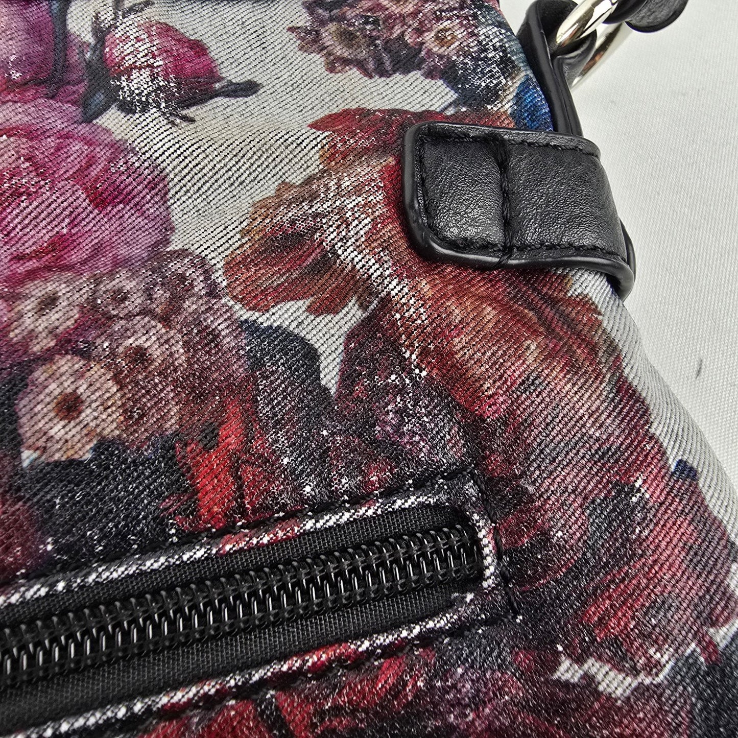 Rosetti Purple Floral Print Crossbody Purse