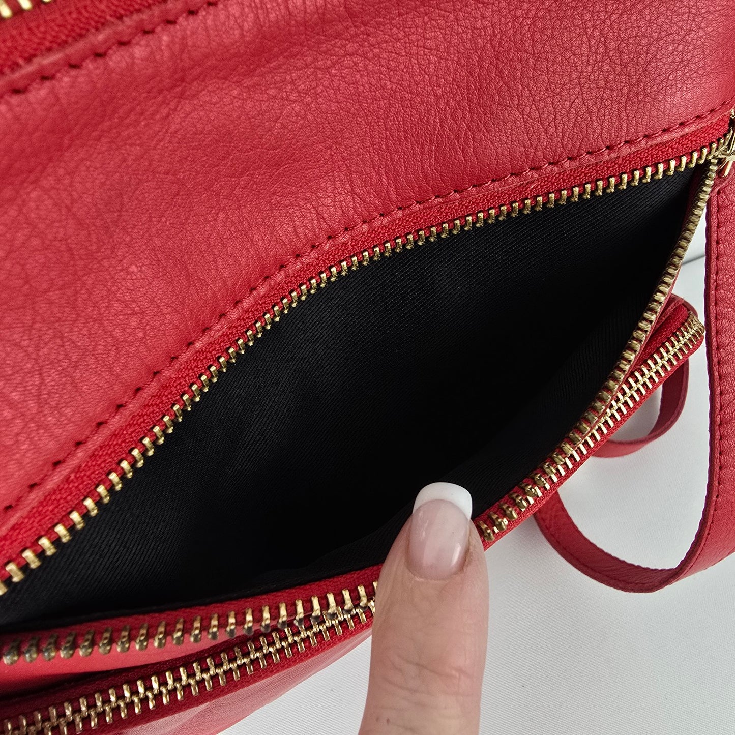 Wise Owl Red Leather Crossbody Purse