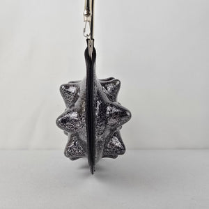 Silver & Black Metallic Spikey Clutch Purse