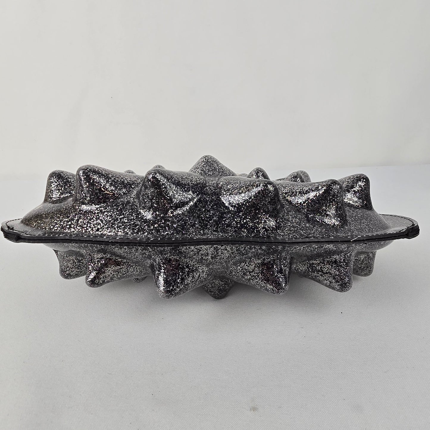 Silver & Black Metallic Spikey Clutch Purse