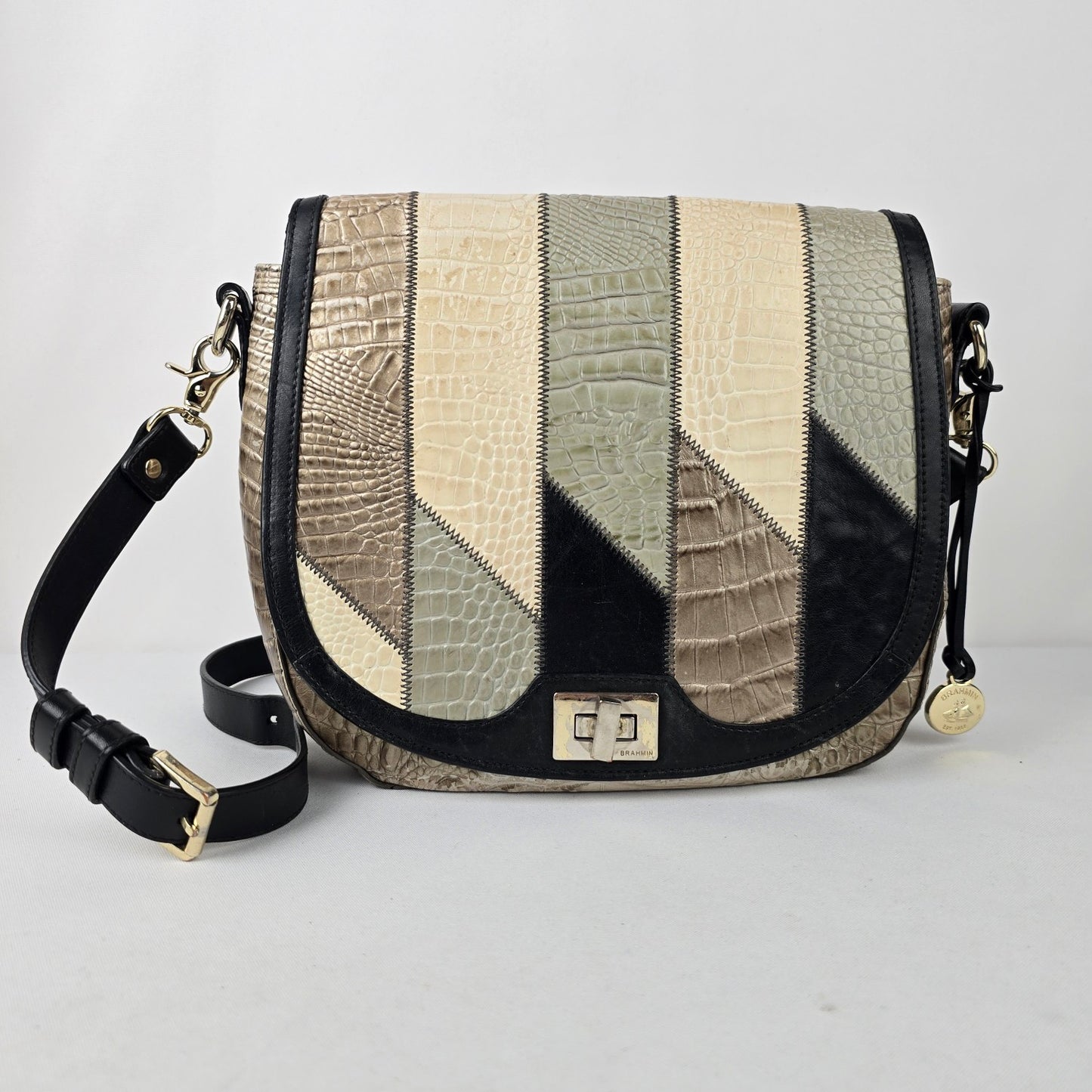 Brahmin Sonny Melbourne Patchwork Leather Crossbody Purse