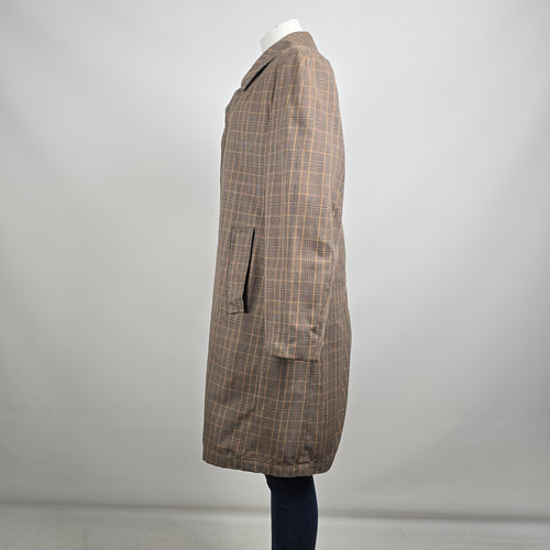 Vintage Made In Canada Brown Wool Plaid Button Up Jacket Size M/L